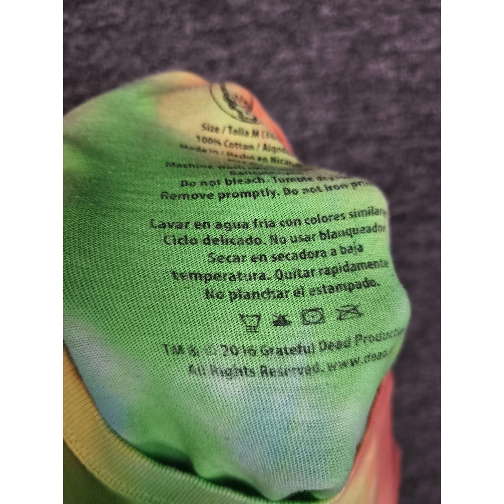Grateful Dead Dancing Bears Rainbow Tie Dye Graphic T-Shirt Mens Medium 2016 - Picture 7 of 8